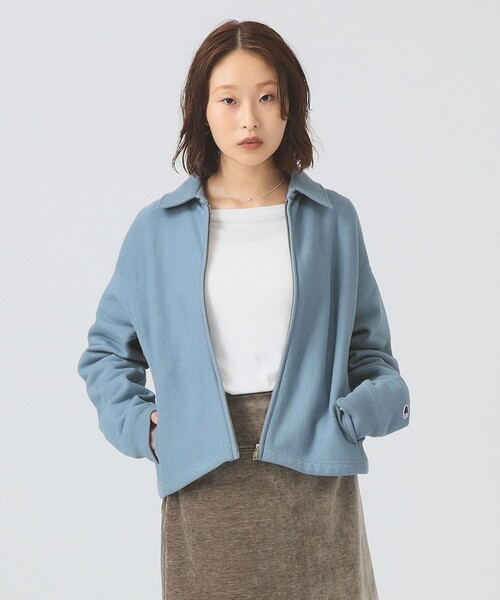 Ray BEAMS（レイビームス）の「【別注】Champion / ジップ スウェット（スウェット・レディース・ブラック/ブルー系その他/バーガンディー・MEDIUM）」の15枚目の写真