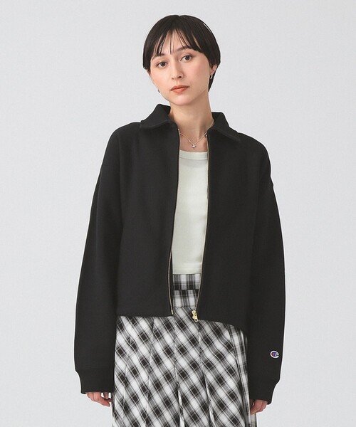 Ray BEAMS（レイビームス）の「【別注】Champion / ジップ スウェット（スウェット・レディース・ブラック/ブルー系その他/バーガンディー・MEDIUM）」の17枚目の写真