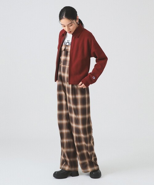 Ray BEAMS（レイビームス）の「【別注】Champion / ジップ スウェット（スウェット・レディース・ブラック/ブルー系その他/バーガンディー・MEDIUM）」の19枚目の写真