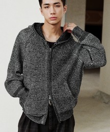 WYM LIDNM(EB oC h)AZE KNIT CROPPED HOODIE(jbg/Z[^[)
