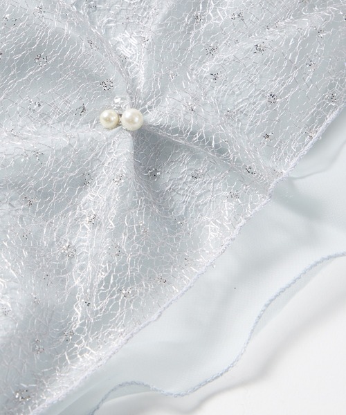 AIMER(エメ)の「ラメレース×シフォンストール(ストール/ショール・レディース・アイボリー/ブラック/ピンク/ベージュ/シルバー/ライトグレー・フリ-)」の11枚目の写真