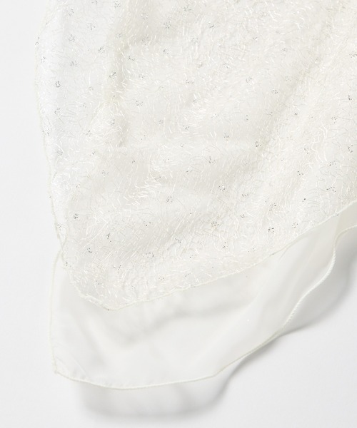 AIMER(エメ)の「ラメレース×シフォンストール(ストール/ショール・レディース・アイボリー/ブラック/ピンク/ベージュ/シルバー/ライトグレー・フリ-)」の15枚目の写真