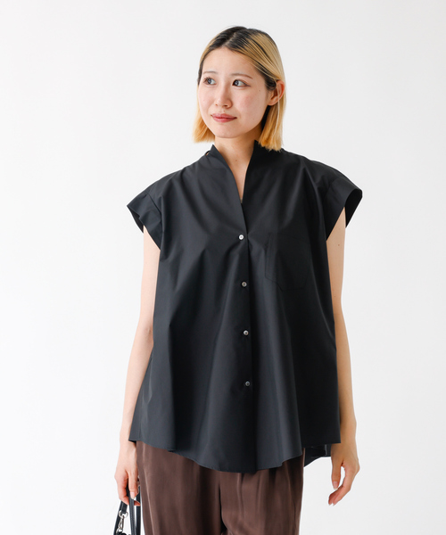 DESIGNWORKS / デザインワークス コットンノースリーブシャツ セール】コットンノースリーブシャツ（シャツ/ブラウス