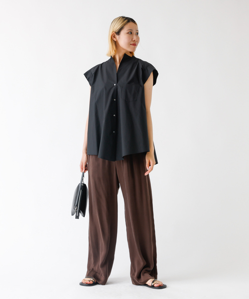 DESIGNWORKS(デザインワークス)の「コットンノースリーブシャツ(シャツ/ブラウス・レディース・ブラック系その他/ブラック/ホワイト・フリー)」の17枚目の写真