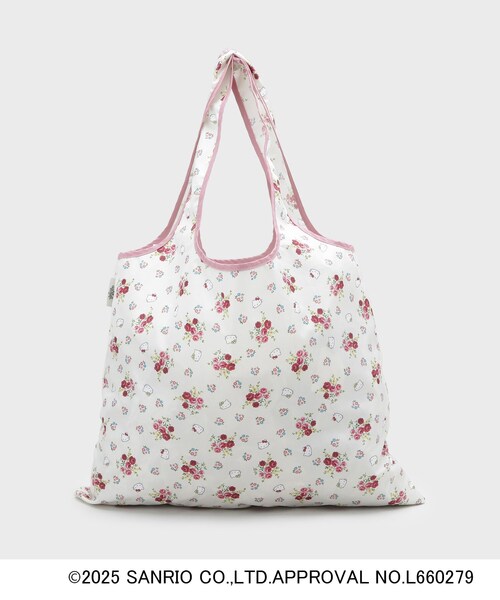 LAURA ASHLEY(ローラアシュレイ)の「【サンリオキャラクターズ コラボ】ハローキティ×ロザンヌ柄 パッカブルトートバッグ(エコバッグ/サブバッグ・レディース・ホワイト系3・00)」の7枚目の写真