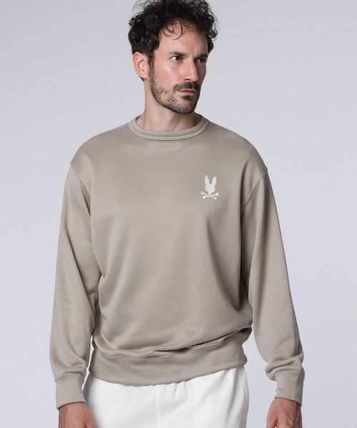 Psycho Bunny(サイコバニー)の「クルーネック スウェット(スウェット・メンズ・ブラック/グレイッシュベージュ・X-LARGE/LARGE/MEDIUM)」の1枚目の写真