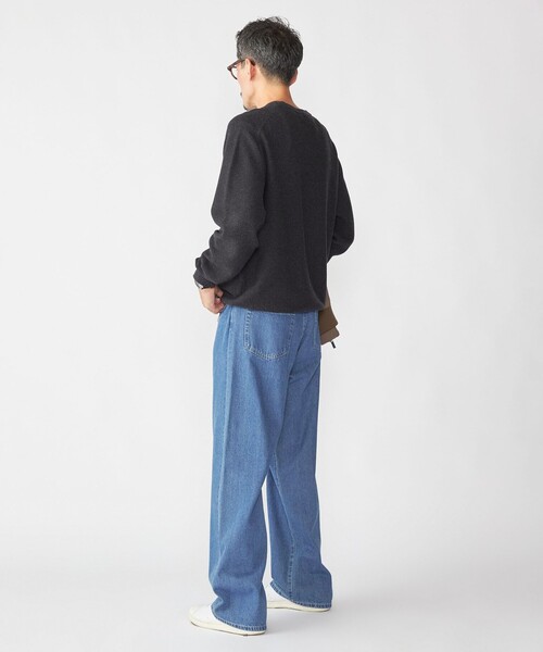 SHIPS:〈手洗い可能〉TEXBRID(R) コットン ウール ピケ クルーネック