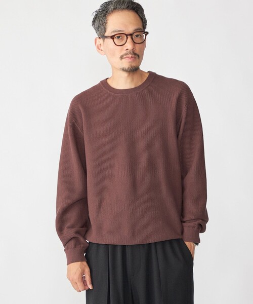 セール】SHIPS:〈手洗い可能〉TEXBRID(R) コットン ウール ピケ クルー