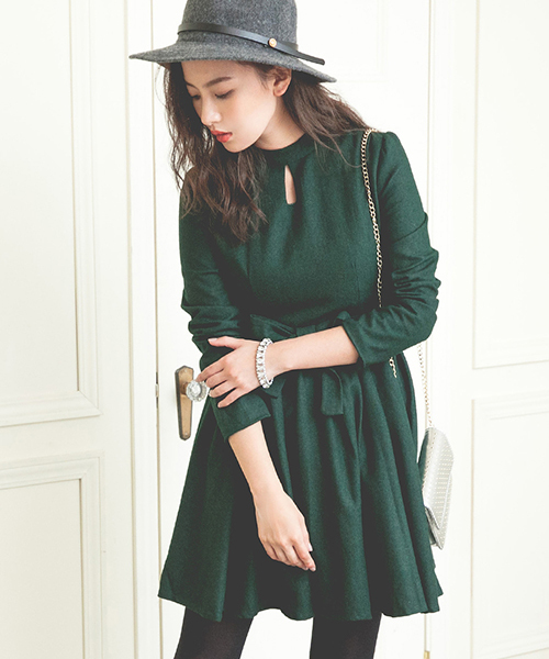 Fifth フィフス の ベルトリボン付レトロワンピース ワンピース Wear