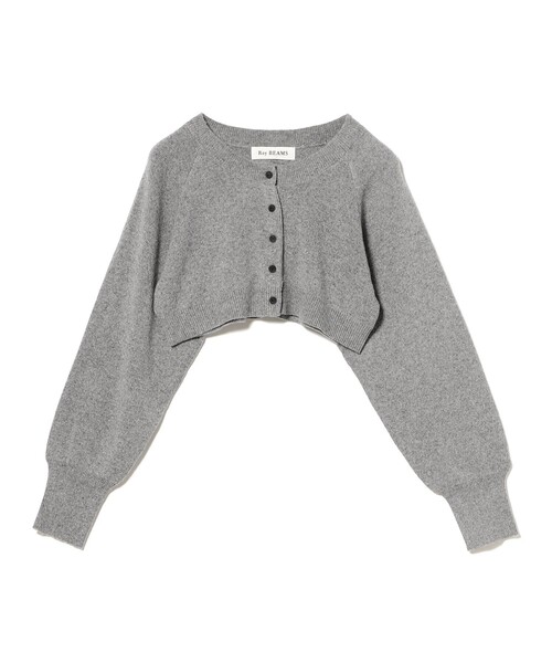 Ray BEAMS(レイビームス)の「クロップド クルーネック カーディガン(カーディガン/ボレロ・レディース・ダークブラウン/シルバー・ONE SIZE)」の16枚目の写真