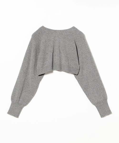 Ray BEAMS(レイビームス)の「クロップド クルーネック カーディガン(カーディガン/ボレロ・レディース・ダークブラウン/シルバー・ONE SIZE)」の20枚目の写真