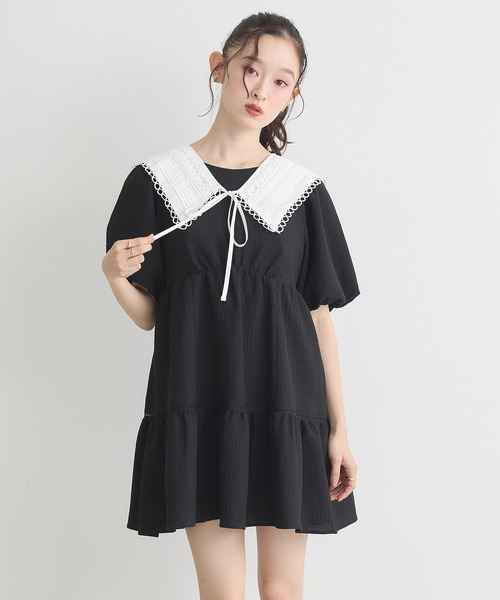 earth music&ecology(アースミュージックアンドエコロジー)の「セーラーカラーレース付け襟(付け襟・レディース・オフホワイト・FREE)」の6枚目の写真