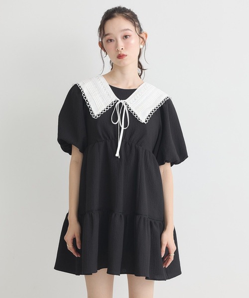 earth music&ecology(アースミュージックアンドエコロジー)の「セーラーカラーレース付け襟(付け襟・レディース・オフホワイト・FREE)」の7枚目の写真