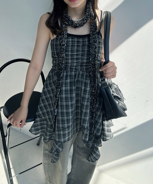 AS KNOW AS plus（アズノゥアズプラス）の「アソート スリムニットマフラー（マフラー・レディース・ベージュ系その他/レオパード/ベージュ系/ピンク系/ホワイト/グリーン系その他/ブルー系その他/ブルー系/グレー/ブラック系その他/ゼブラ/グレー系/ブラック・FREE）」の3枚目の写真