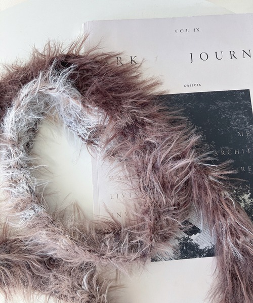 AS KNOW AS plus（アズノゥアズプラス）の「アソート スリムニットマフラー（マフラー・レディース・ベージュ系その他/レオパード/ベージュ系/ピンク系/ホワイト/グリーン系その他/ブルー系その他/ブルー系/グレー/ブラック系その他/ゼブラ/グレー系/ブラック・FREE）」の22枚目の写真