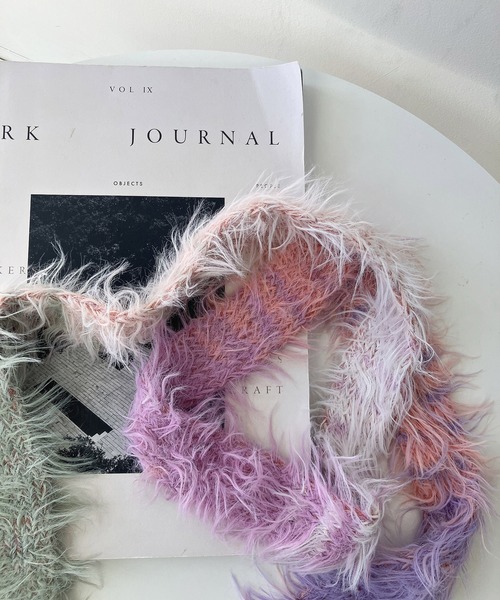 AS KNOW AS plus（アズノゥアズプラス）の「アソート スリムニットマフラー（マフラー・レディース・ベージュ系その他/レオパード/ベージュ系/ピンク系/ホワイト/グリーン系その他/ブルー系その他/ブルー系/グレー/ブラック系その他/ゼブラ/グレー系/ブラック・FREE）」の20枚目の写真