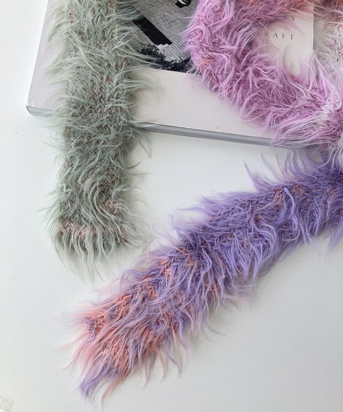 AS KNOW AS plus（アズノゥアズプラス）の「アソート スリムニットマフラー（マフラー・レディース・ベージュ系その他/レオパード/ベージュ系/ピンク系/ホワイト/グリーン系その他/ブルー系その他/ブルー系/グレー/ブラック系その他/ゼブラ/グレー系/ブラック・FREE）」の19枚目の写真