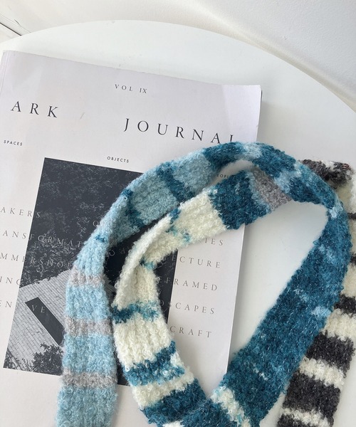 AS KNOW AS plus（アズノゥアズプラス）の「アソート スリムニットマフラー（マフラー・レディース・ベージュ系その他/レオパード/ベージュ系/ピンク系/ホワイト/グリーン系その他/ブルー系その他/ブルー系/グレー/ブラック系その他/ゼブラ/グレー系/ブラック・FREE）」の18枚目の写真