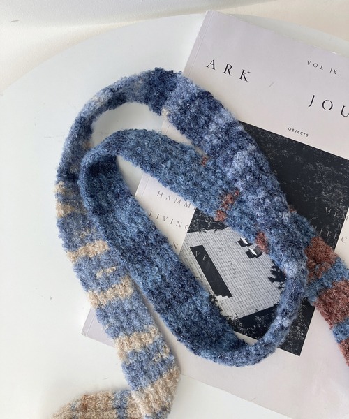 AS KNOW AS plus（アズノゥアズプラス）の「アソート スリムニットマフラー（マフラー・レディース・ベージュ系その他/レオパード/ベージュ系/ピンク系/ホワイト/グリーン系その他/ブルー系その他/ブルー系/グレー/ブラック系その他/ゼブラ/グレー系/ブラック・FREE）」の15枚目の写真