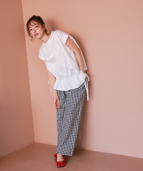 DONOBAN（ドノバン）の「ギンガムタックパンツ（その他パンツ・レディース・ブラック・LONG/SHORT）」の7枚目の写真