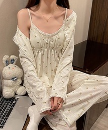 roomy（ルーミー）の「ルームウエア小花柄3点セット（ルームウェア/パジャマ）」