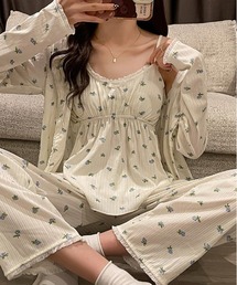 roomy（ルーミー）の「ルームウエア小花柄3点セット（ルームウェア/パジャマ）」