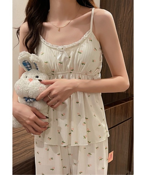 セール】ルームウエア小花柄3点セット（ルームウェア/パジャマ