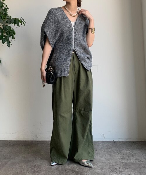 新品☆DOU DOU【WEB限定】 ダブルジップ変形ベスト 新色追加/WEB限定】 ダブルジップ変形ベスト | DOUDOU(ドゥドゥ