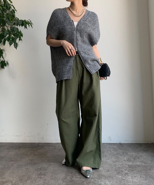 新色追加/WEB限定】 ダブルジップ変形ベスト（カーディガン/ボレロ