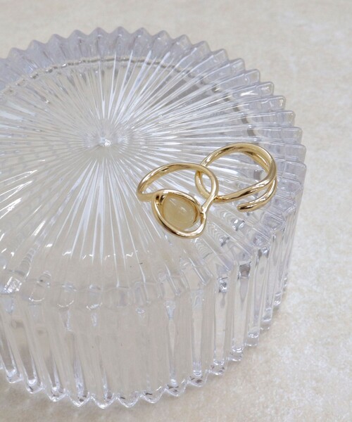 fredy emue(フレディエミュ)の「フェイクストーン2セットリング(リング・レディース・ブルー/キナリ/ミント・FREE)」の6枚目の写真