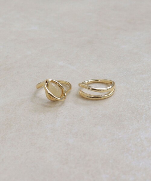 fredy emue(フレディエミュ)の「フェイクストーン2セットリング(リング・レディース・ブルー/キナリ/ミント・FREE)」の10枚目の写真