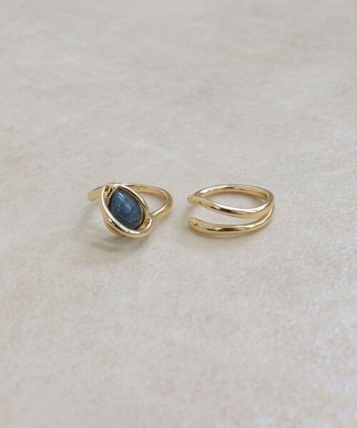 fredy emue(フレディエミュ)の「フェイクストーン2セットリング(リング・レディース・ブルー/キナリ/ミント・FREE)」の11枚目の写真