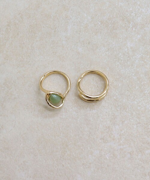 fredy emue(フレディエミュ)の「フェイクストーン2セットリング(リング・レディース・ブルー/キナリ/ミント・FREE)」の13枚目の写真