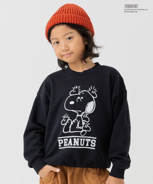 PEANUTS（ピーナッツ）の「〈ピーナッツ〉裏毛トレーナー（スウェット・キッズ・ブラック/チャコールグレー/ホワイト/オートミール・140/150/160/100/110/120/130）」の2枚目の写真