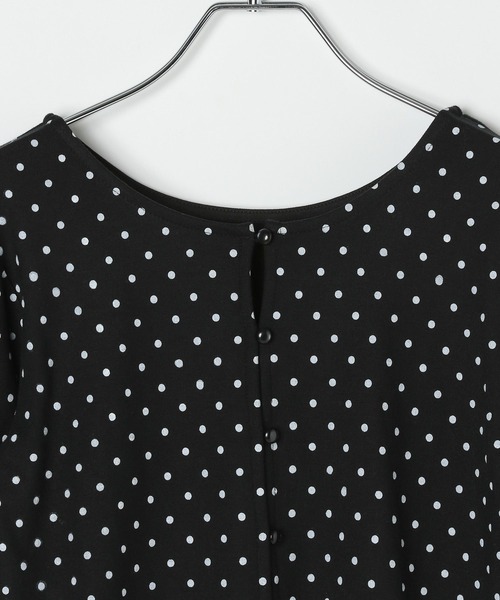 3.3 Field Trip （3.3フィールドトリップ）の「3.3 Field Trip／ドットフリルカーディガン（カーディガン/ボレロ・レディース・ブラック/ホワイト・FREE）」の5枚目の写真