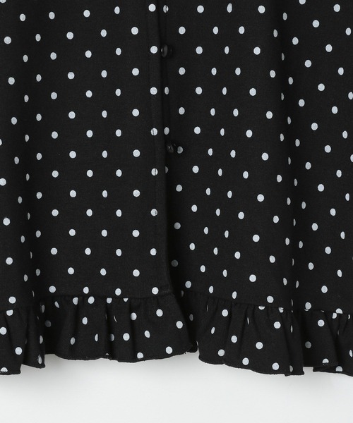 3.3 Field Trip （3.3フィールドトリップ）の「3.3 Field Trip／ドットフリルカーディガン（カーディガン/ボレロ・レディース・ブラック/ホワイト・FREE）」の7枚目の写真