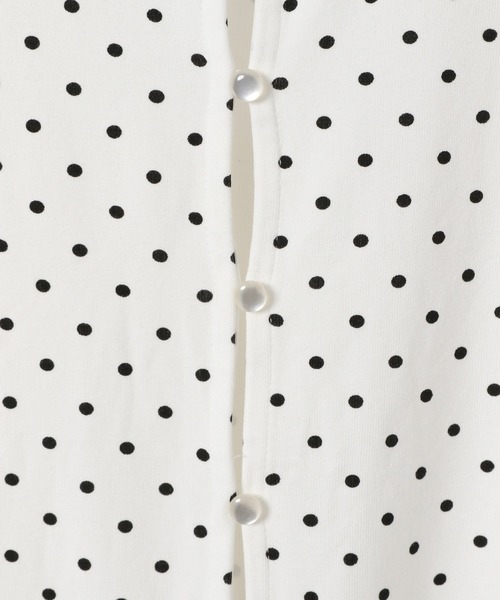 3.3 Field Trip （3.3フィールドトリップ）の「3.3 Field Trip／ドットフリルカーディガン（カーディガン/ボレロ・レディース・ブラック/ホワイト・FREE）」の20枚目の写真