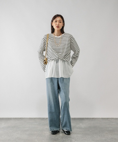 GLOBAL WORK（グローバルワーク）の「ヘビロッT裾切り替えタンクトップ/575213（タンクトップ・レディース・ホワイト系その他2/ホワイト・LARGE/MEDIUM）」の3枚目の写真