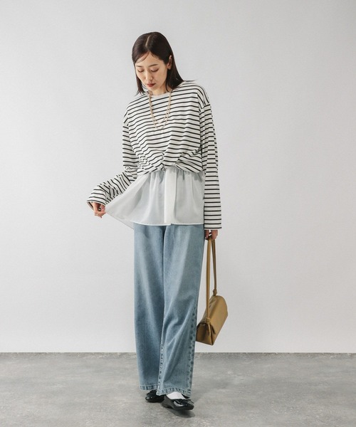 GLOBAL WORK（グローバルワーク）の「ヘビロッT裾切り替えタンクトップ/575213（タンクトップ・レディース・ホワイト系その他2/ホワイト・LARGE/MEDIUM）」の4枚目の写真