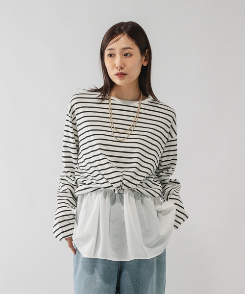 GLOBAL WORK（グローバルワーク）の「ヘビロッT裾切り替えタンクトップ/575213（タンクトップ・レディース・ホワイト系その他2/ホワイト・LARGE/MEDIUM）」の5枚目の写真