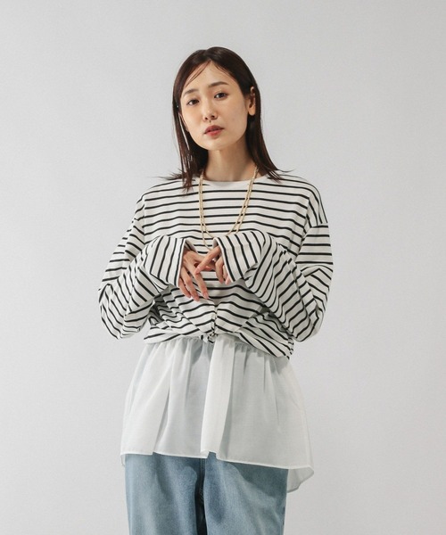 GLOBAL WORK（グローバルワーク）の「ヘビロッT裾切り替えタンクトップ/575213（タンクトップ・レディース・ホワイト系その他2/ホワイト・LARGE/MEDIUM）」の6枚目の写真