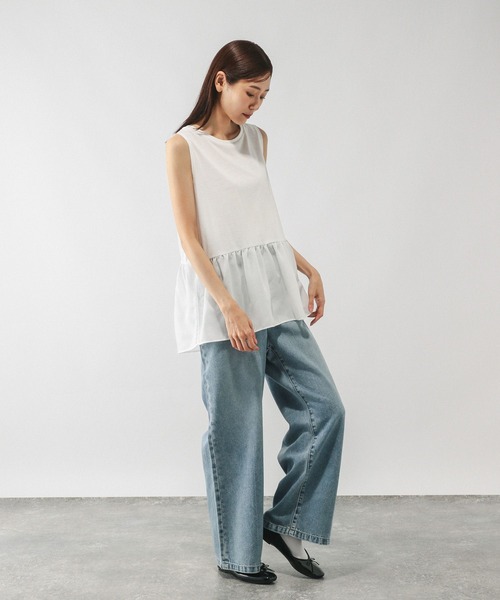 セール】ヘビロッT裾切り替えタンクトップ/575213（タンクトップ