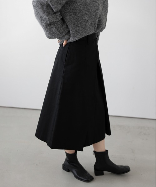 ストレッチツイルミディ丈スカート（スカート）｜La-gemme（ラジェム