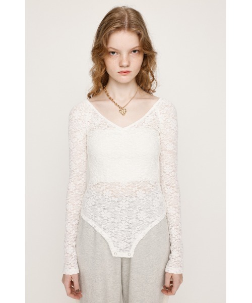 LACE BODY SUITS レース ボディスーツ 秋服（Tシャツ/カットソー