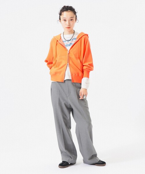 SCREEN STARS（スクリーンスターズ）の「【別注】SCREEN STARS / フルジップ パーカー（パーカー・レディース・オフホワイト/オレンジ/ネイビー・ONE SIZE）」の16枚目の写真