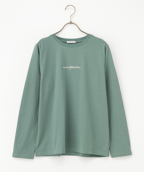 Honeys(ハニーズ)の「ロゴ刺繍Tシャツ(Tシャツ/カットソー・レディース・グリーン/ブラウン/ベージュ/ブラック/オフホワイト・L/LL/M/S)」の20枚目の写真