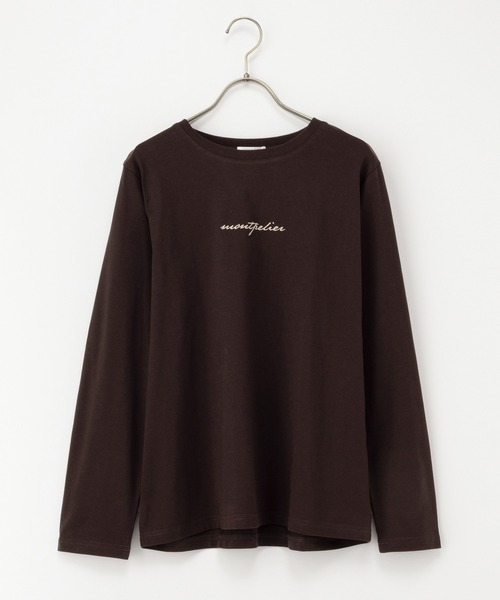 Honeys(ハニーズ)の「ロゴ刺繍Tシャツ(Tシャツ/カットソー・レディース・グリーン/ブラウン/ベージュ/ブラック/オフホワイト・L/LL/M/S)」の22枚目の写真