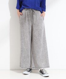 Cutie Blonde | 【セットアップ可/S-LL】リボン付き イージーワイドデニムパンツ(デニムパンツ)