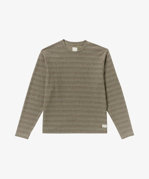 RVCA(ルーカ)の「RVCA メンズ VACANCY LS ロンT 【2025年秋冬モデル】/ルーカネームタグワンポイントボーダー長袖ロンT(Tシャツ/カットソー・メンズ・ブラウン系その他・SMALL/MEDIUM/LARGE/X-LARGE)」の5枚目の写真