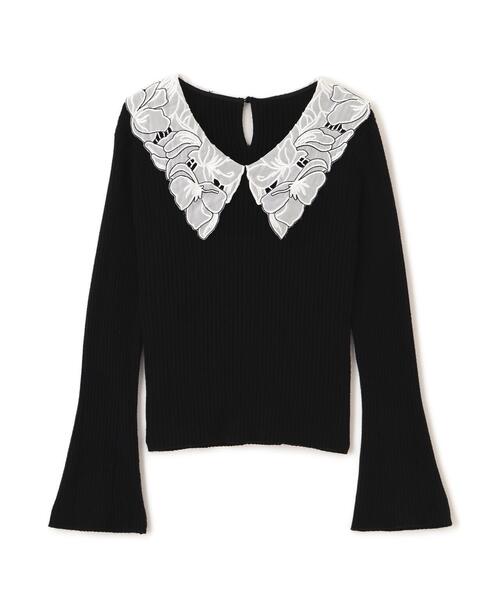 PROPORTION BODY DRESSING（プロポーションボディドレッシング）の「レース襟付きニット / 1215270923（ニット/セーター・レディース・ブラック/ピンク/ダークグレー・FREE）」の6枚目の写真